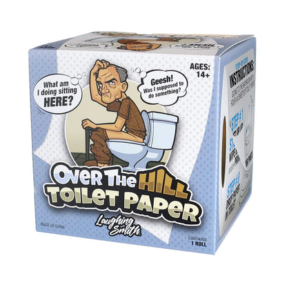 Over the Hill Toilet Paper - Funny Gag Gift for Men, 40th-70th Birthday